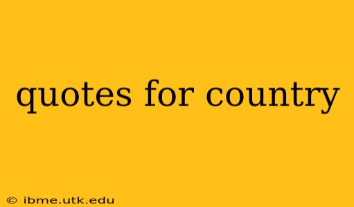 quotes for country