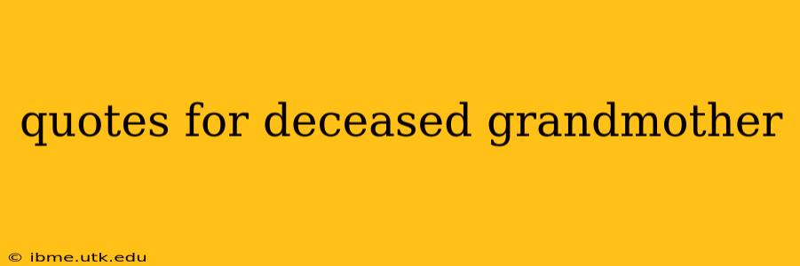 quotes for deceased grandmother