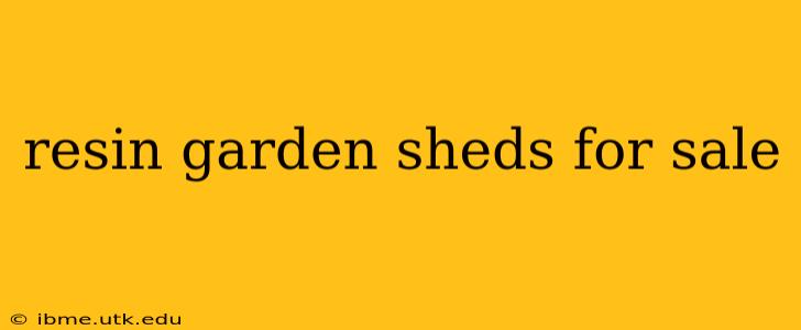 resin garden sheds for sale