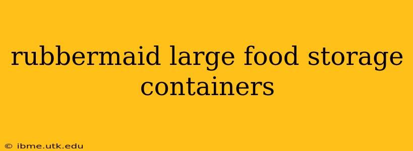 rubbermaid large food storage containers