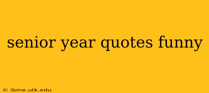 senior year quotes funny