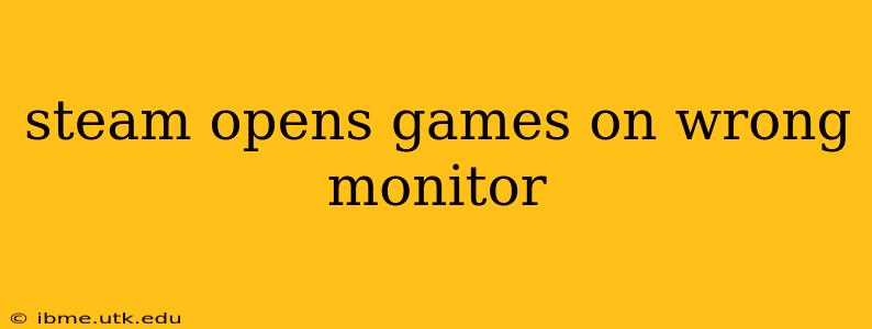 steam opens games on wrong monitor