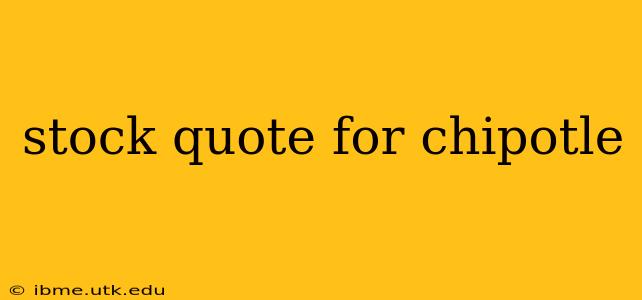 stock quote for chipotle