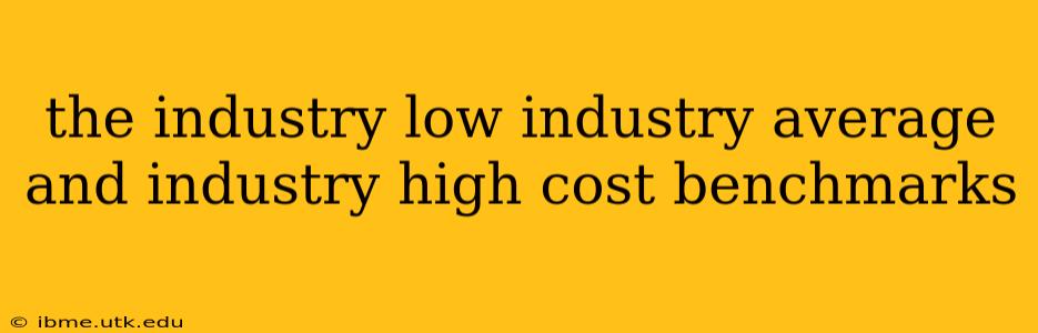 the industry low industry average and industry high cost benchmarks