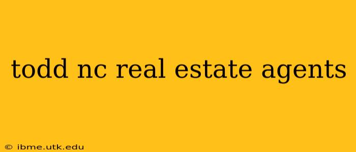 todd nc real estate agents
