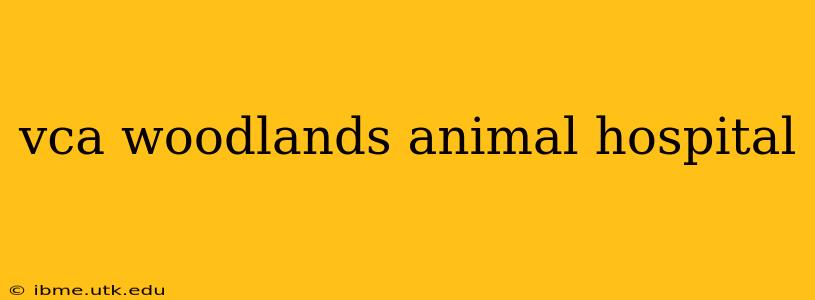 vca woodlands animal hospital