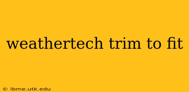 weathertech trim to fit