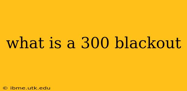 what is a 300 blackout