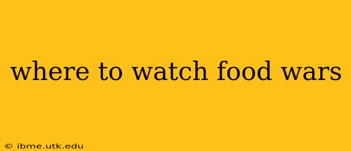 where to watch food wars
