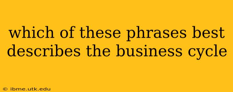 which of these phrases best describes the business cycle