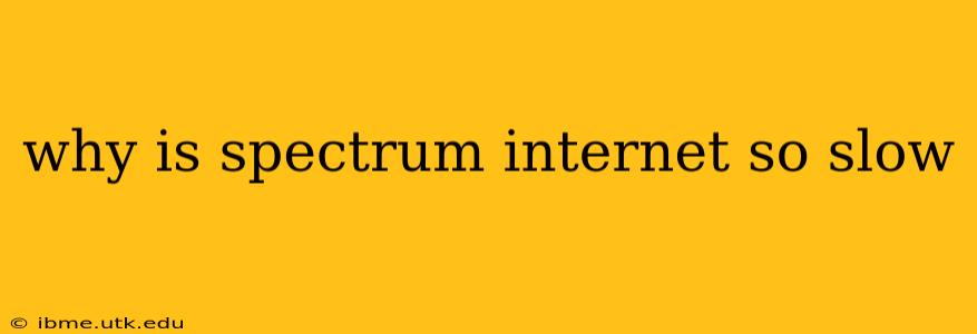 why is spectrum internet so slow