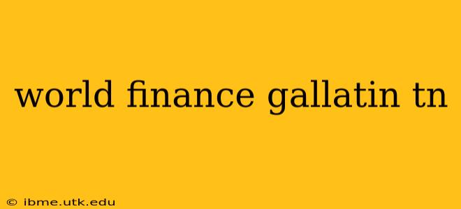 world finance gallatin tn