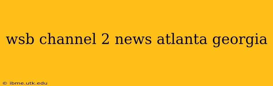 wsb channel 2 news atlanta georgia