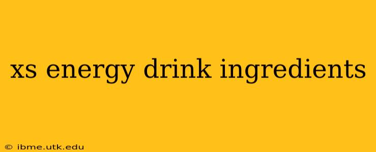 xs energy drink ingredients